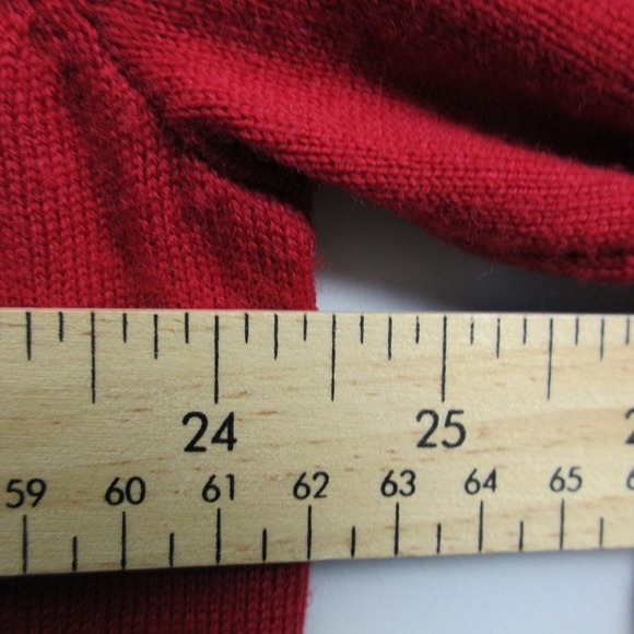 Brooks Brothers 1/4 Zip Pullover Sweater Men XL Red Extra Fine Merino Wool 446 - Picture 7 of 11